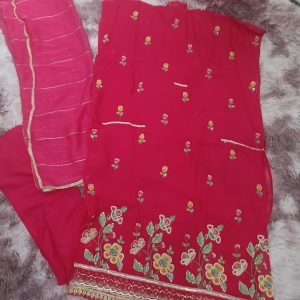 Embroidered Heavy Suit with Pearl Detailing