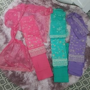 Georgette Heavy Floral Embroidery